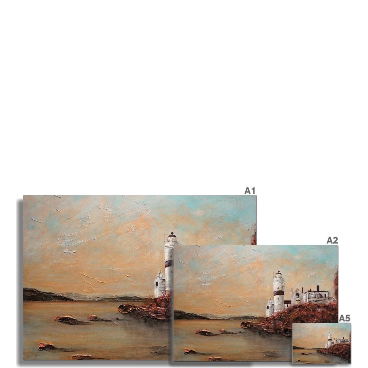 Cloch Lighthouse Dawn Painting | Signed Art Prints From Scotland | By Scottish Artist Hunter