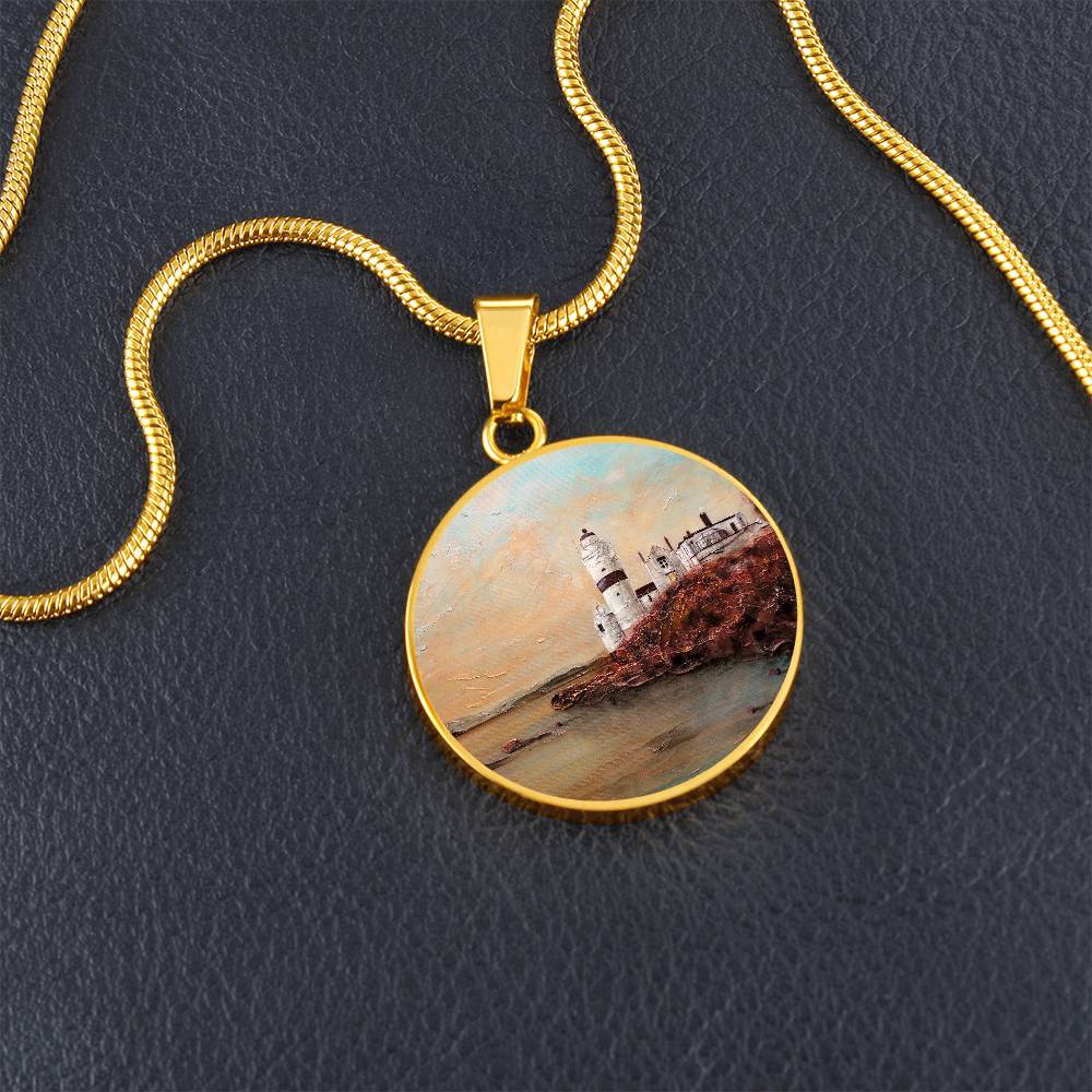 Cloch Lighthouse Dawn | Scottish Art Jewelry | Luxury Designer Necklace