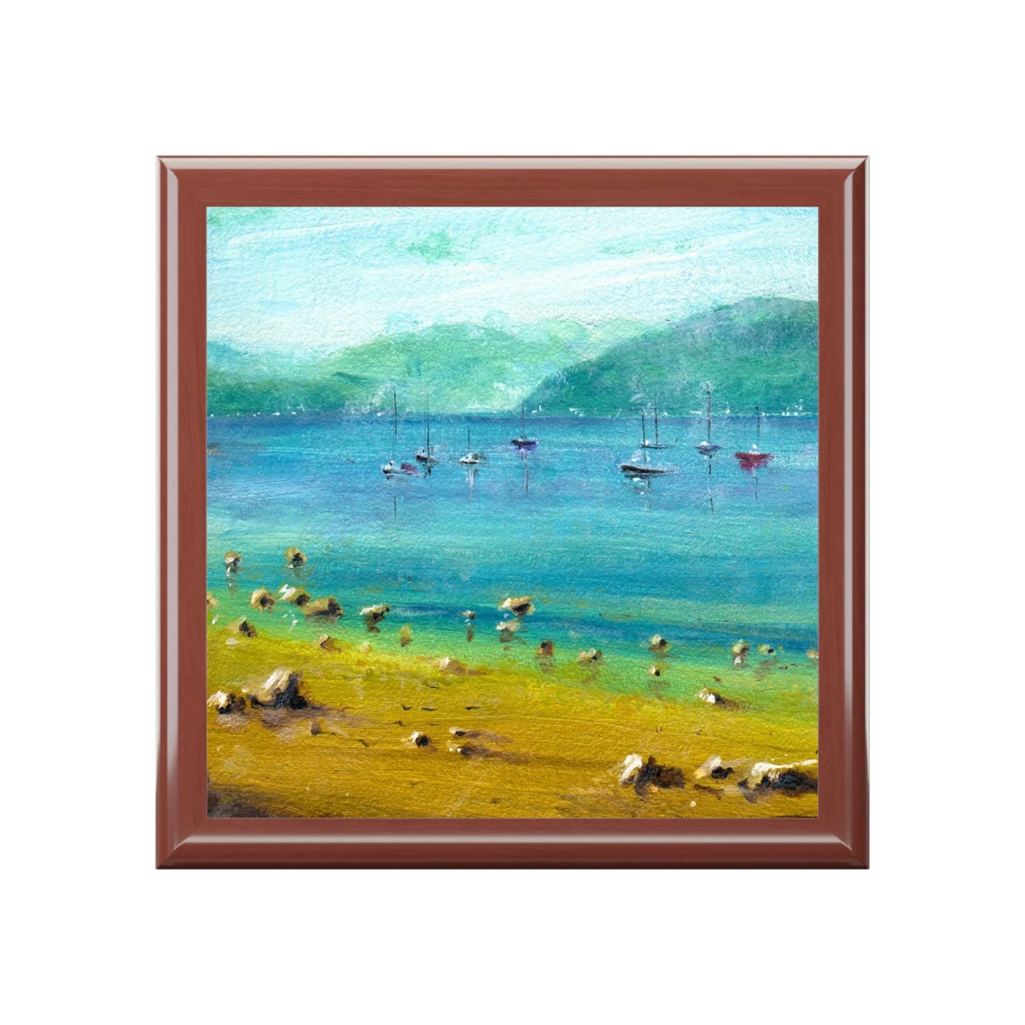 Clyde Summers Day | Art Jewellery Box | Scotland - River Gallery Worldwide Shipping Framed Painting Coastal Hunter Scottish Prints