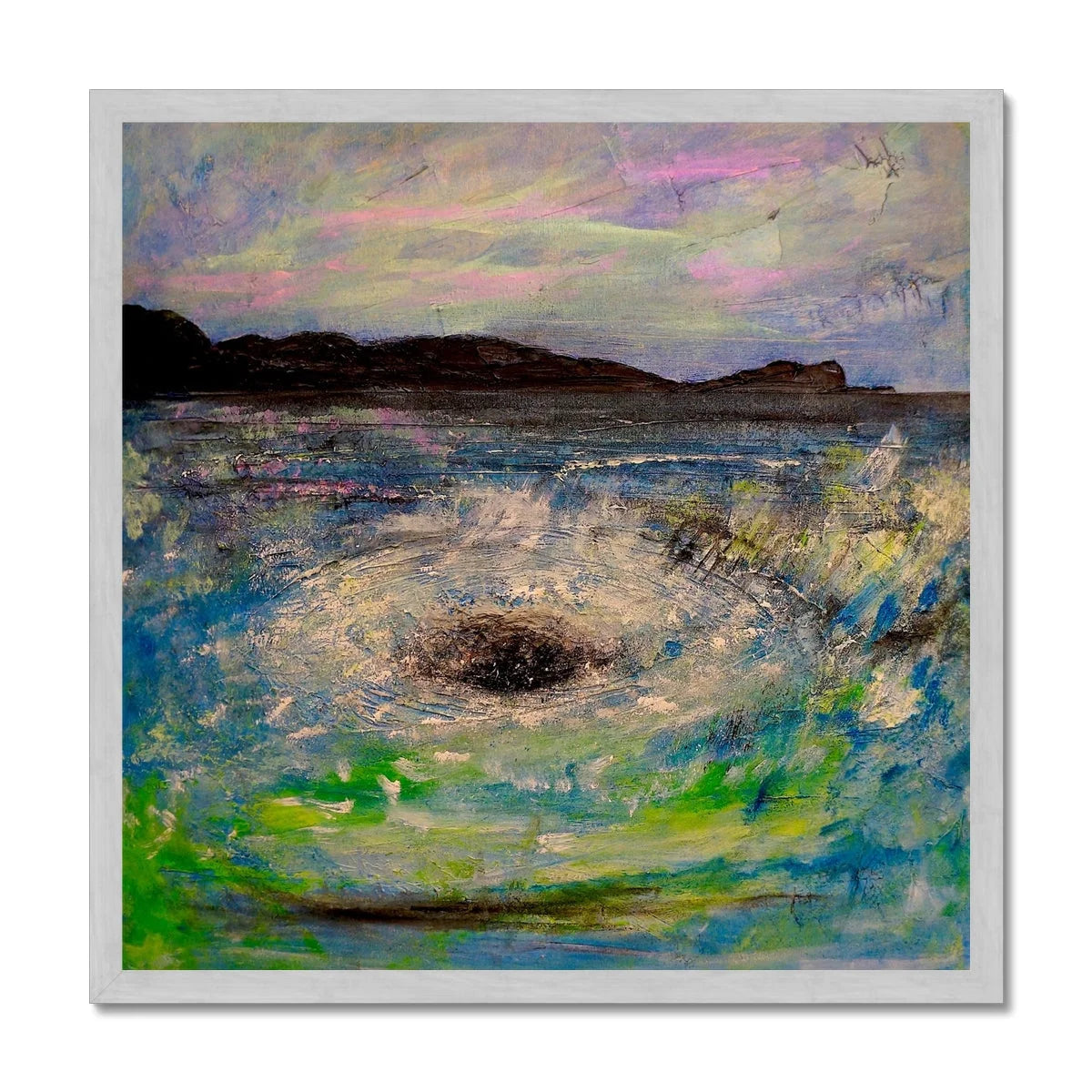 The Corryvreckan Whirlpool Antique Framed Print - Historic & Iconic Art Gallery Scotland Worldwide Shipping Scottish Castles Paintings