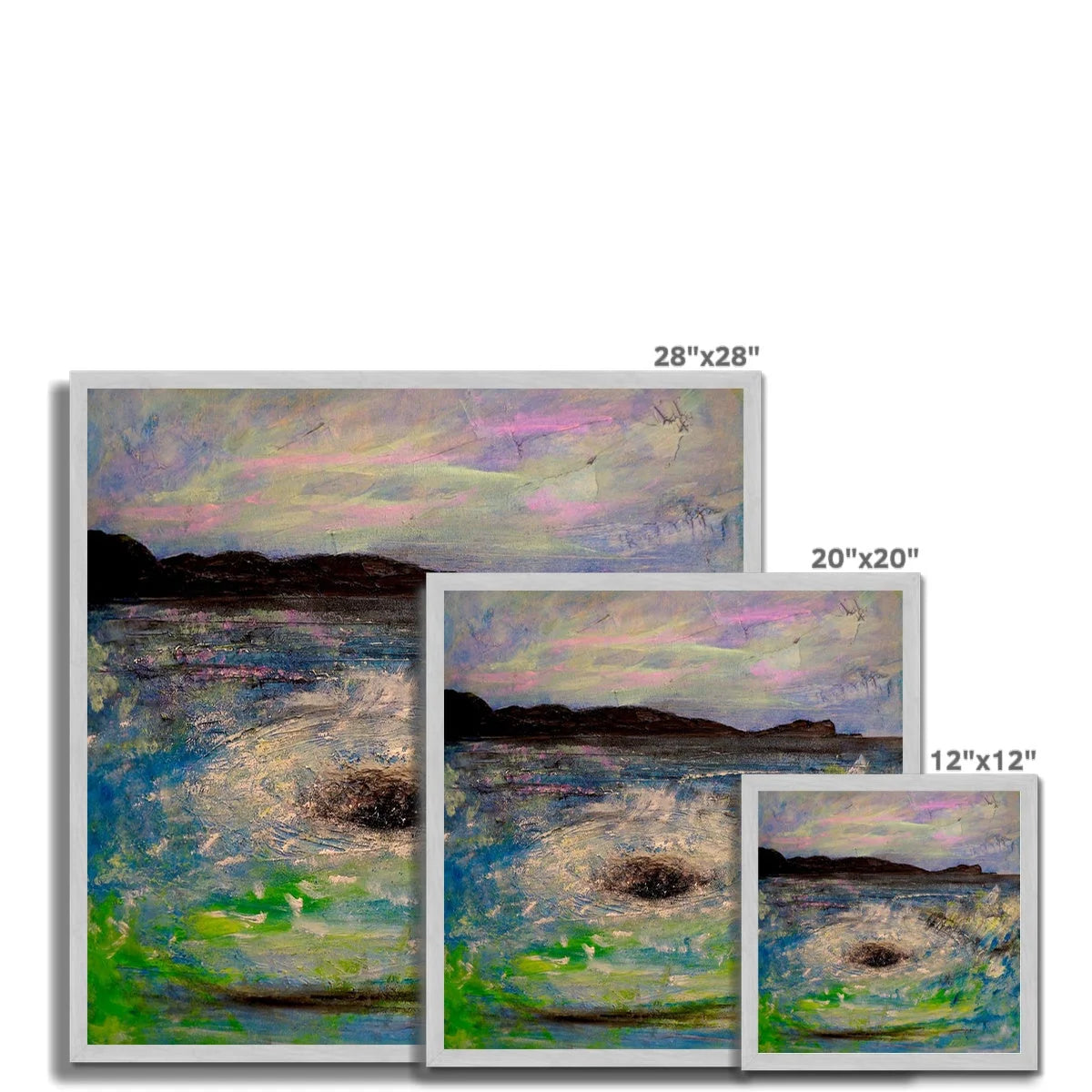 The Corryvreckan Whirlpool Antique Framed Print - Historic & Iconic Art Gallery Scotland Worldwide Shipping Scottish Castles Paintings