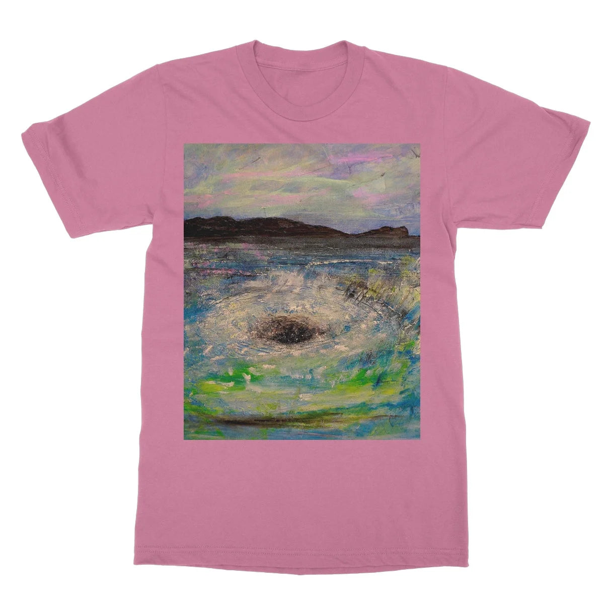 The Corryvreckan Whirlpool Softstyle T-shirt - Historic & Iconic Art Gallery Scotland Worldwide Shipping Scottish Castles Paintings