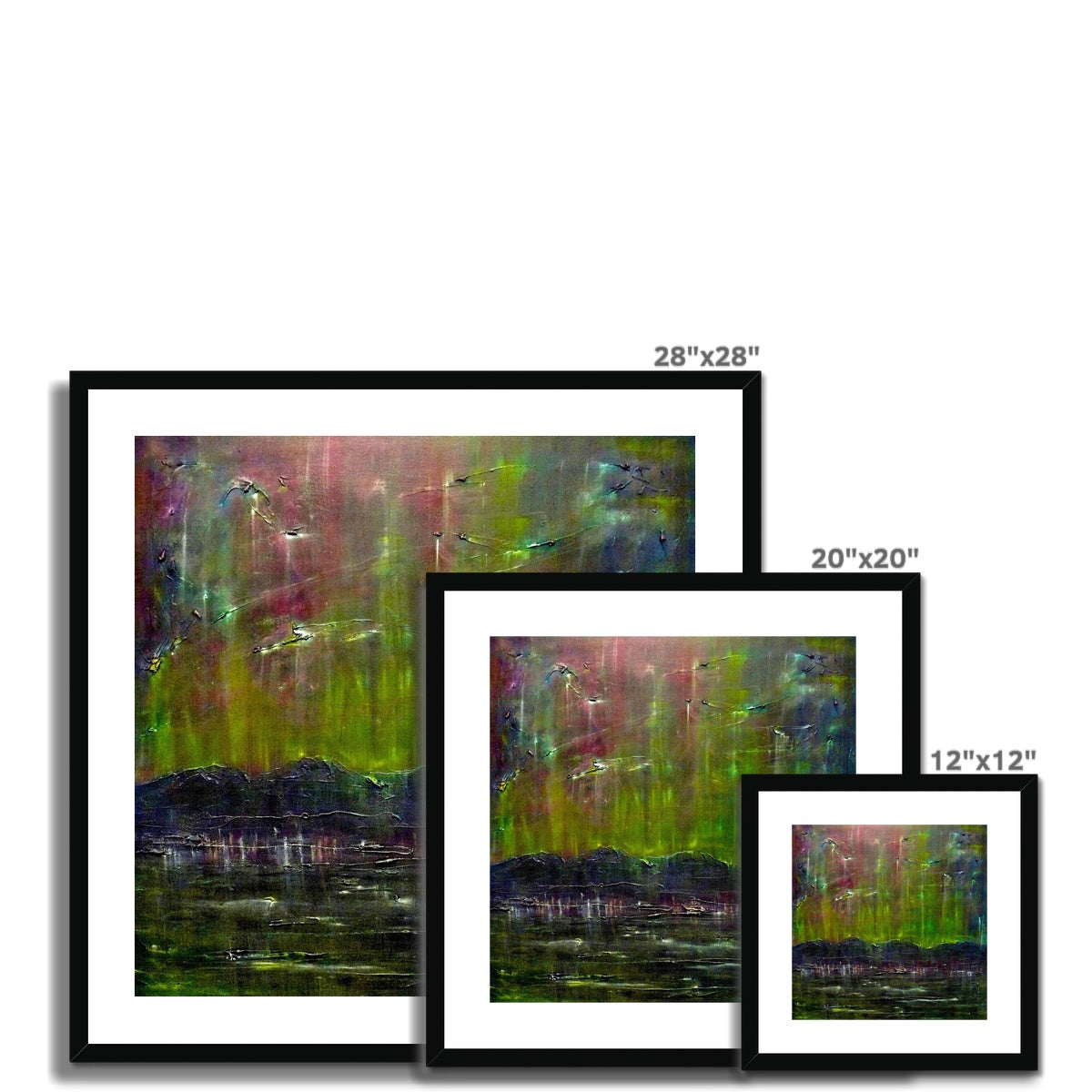 Cromarty Harbour Northern Lights Painting | Framed & Mounted Prints From Scotland