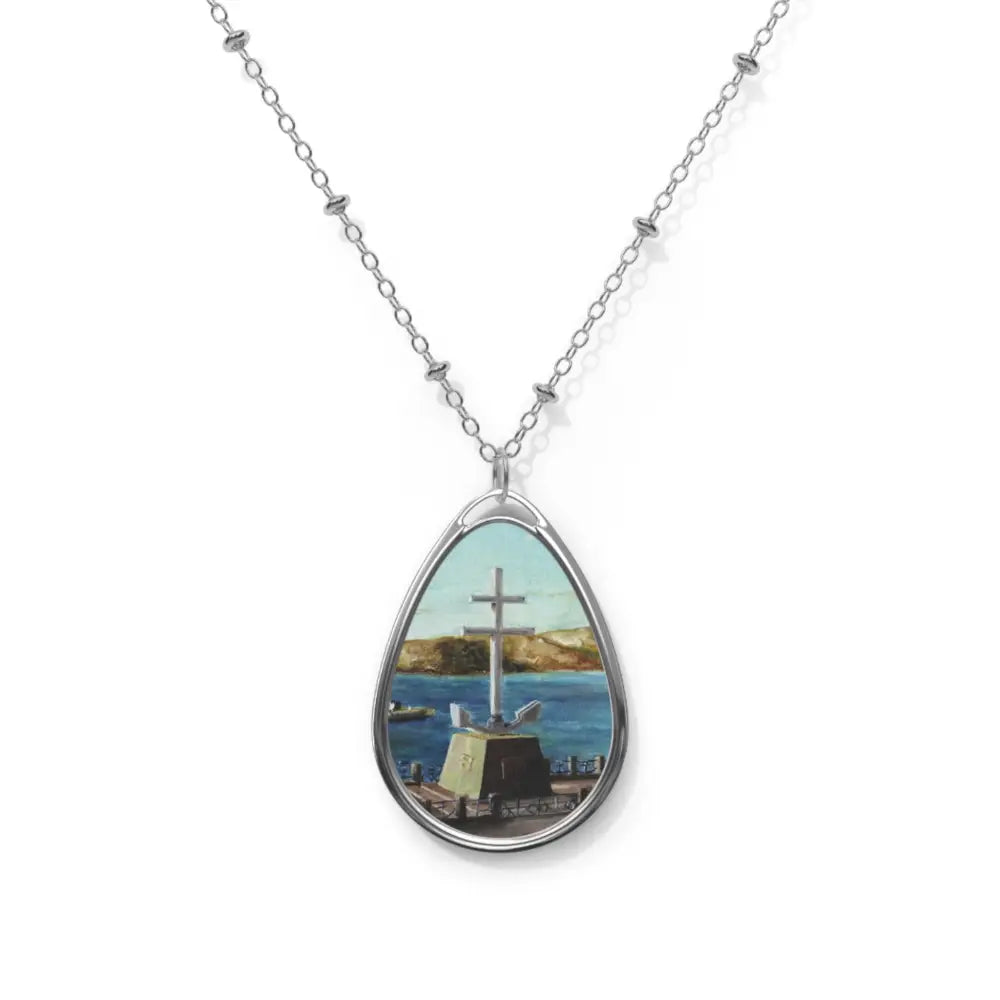 Lorraine Art Necklace Ellipse Pendant