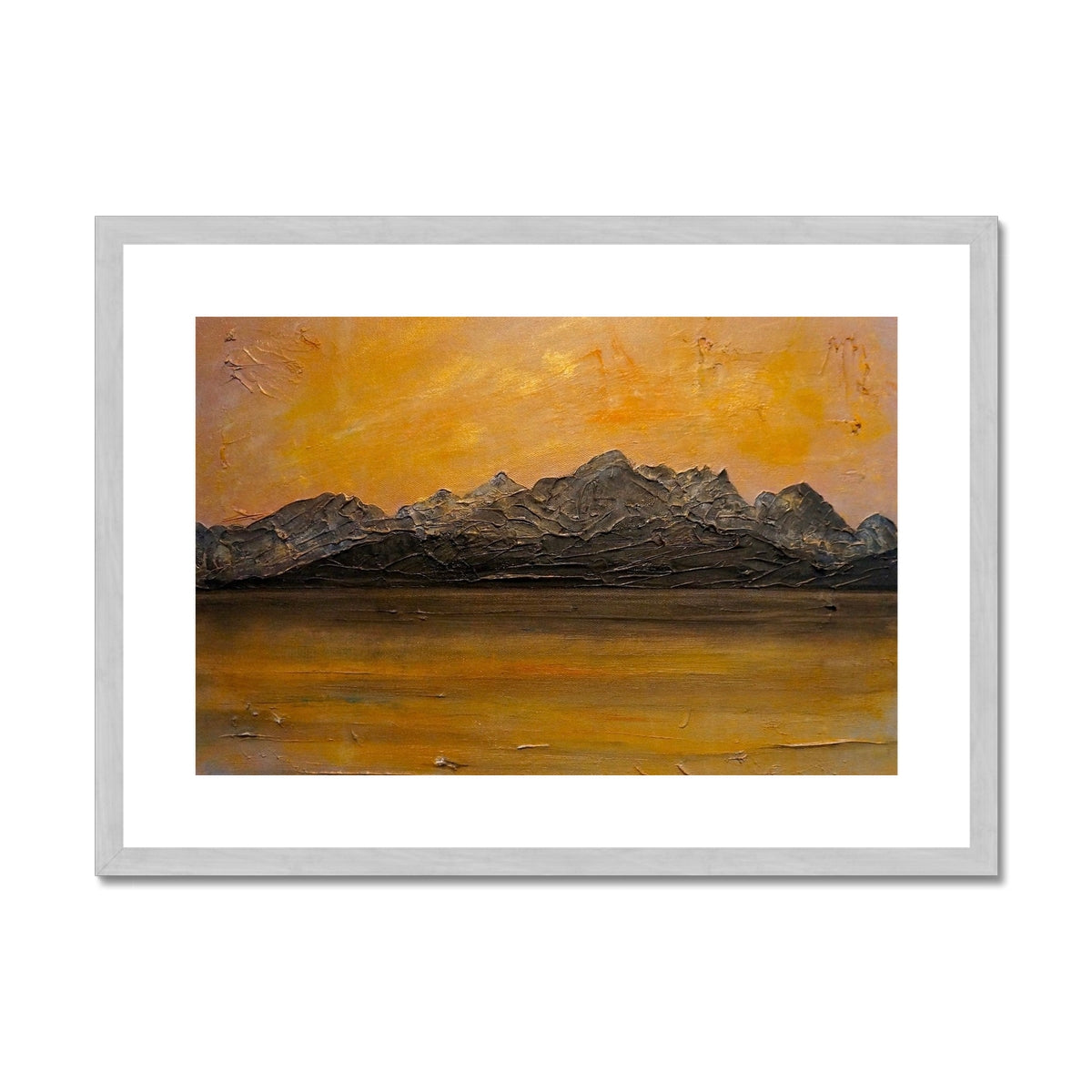 Cuillin Sunset Antique Framed & Mounted Print