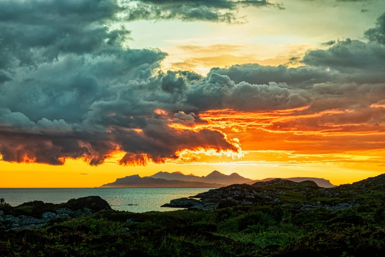 Cuillin Sunset From Ardtoe Scottish Landscape Photography-Scottish Landscape Photography-Skye Art Gallery-Paintings, Prints, Homeware, Art Gifts From Scotland By Scottish Artist Kevin Hunter