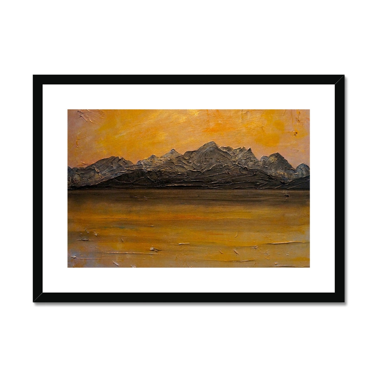 Cuillin Sunset Skye Painting | Framed & Mounted Prints From Scotland