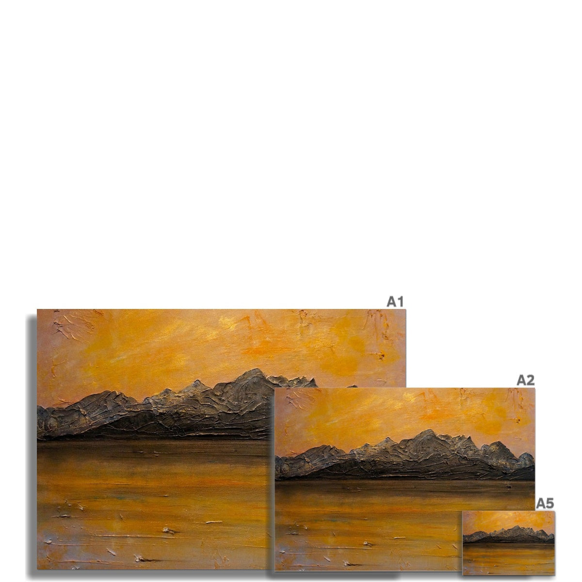 Cuillin Sunset Skye Painting | Signed Art Prints From Scotland | By Scottish Artist Hunter