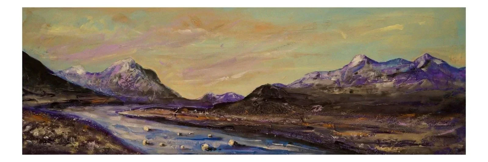 Cuillin Winter Skye Original Panoramic Painting - Scottish Artist Art Gallery Scotland
