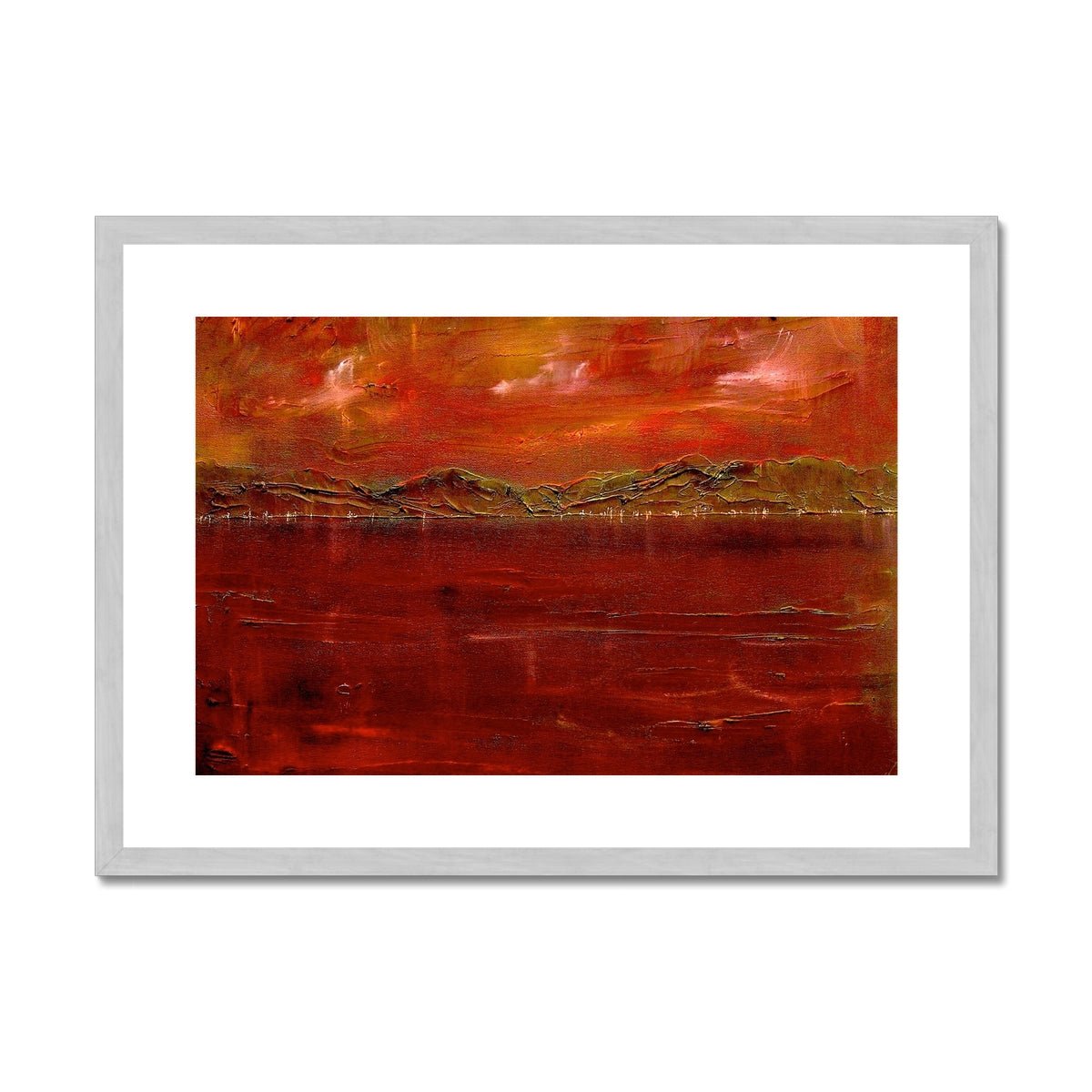 Deep Clyde Dusk Painting | Antique Framed & Mounted Prints From Scotland