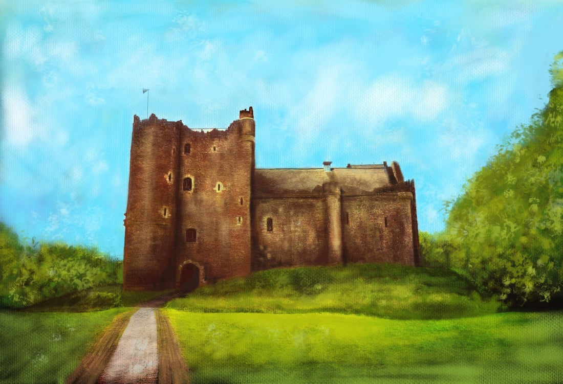 Doune Castle Painting Fine Art Prints