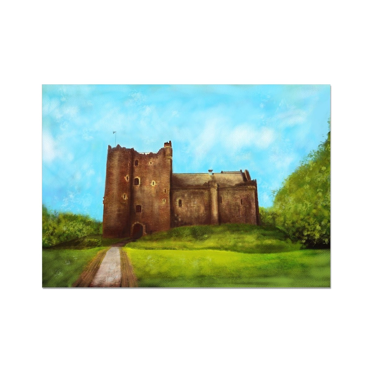 Doune Castle Painting | Signed Art Prints From Scotland | By Scottish Artist Hunter