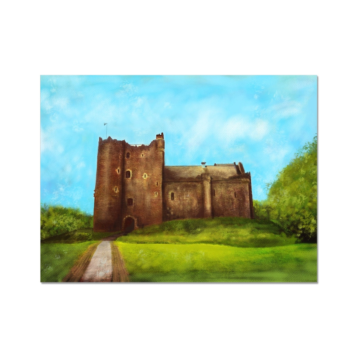 Doune Castle Scotland Signed Art Print