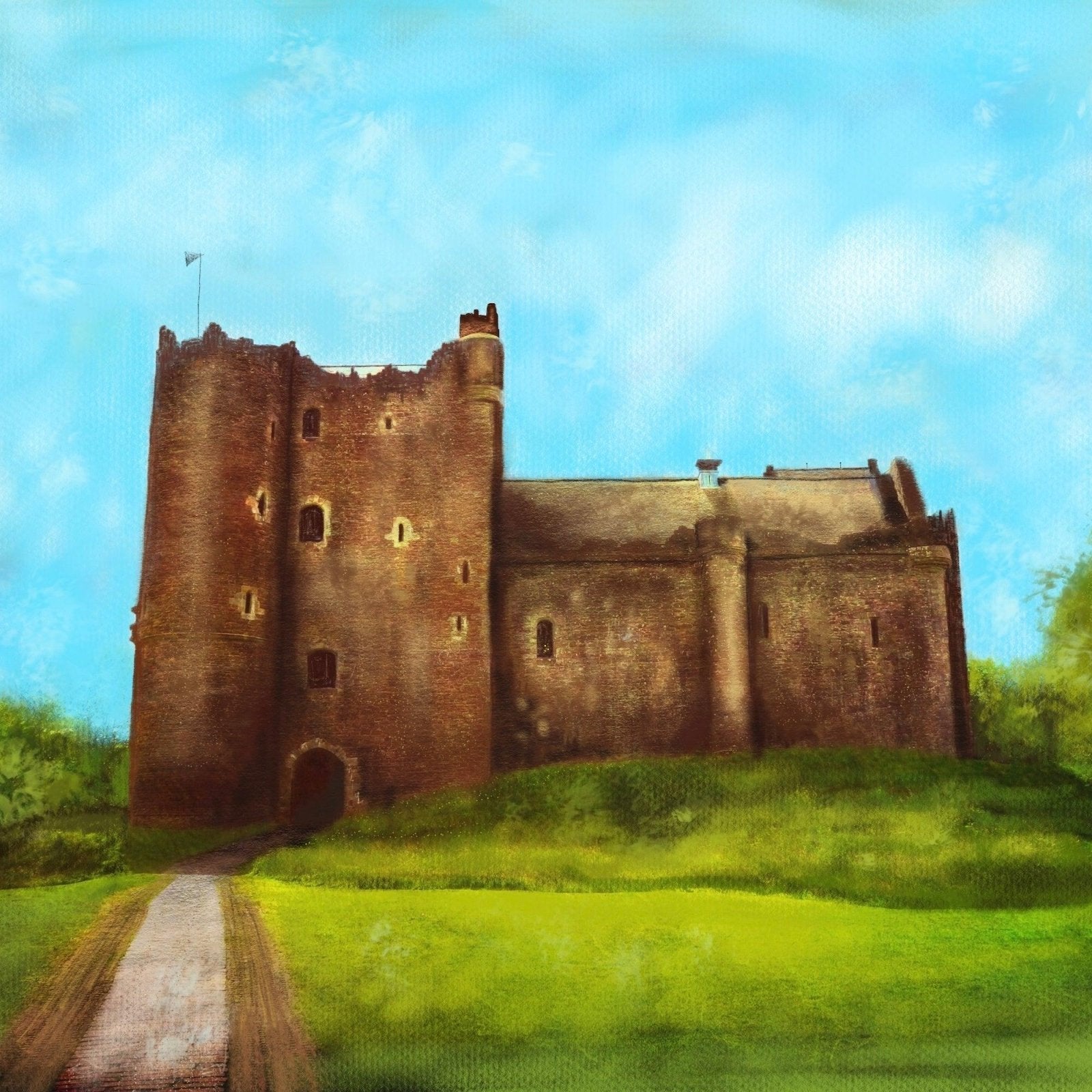 Doune Castle Wooden Art Block