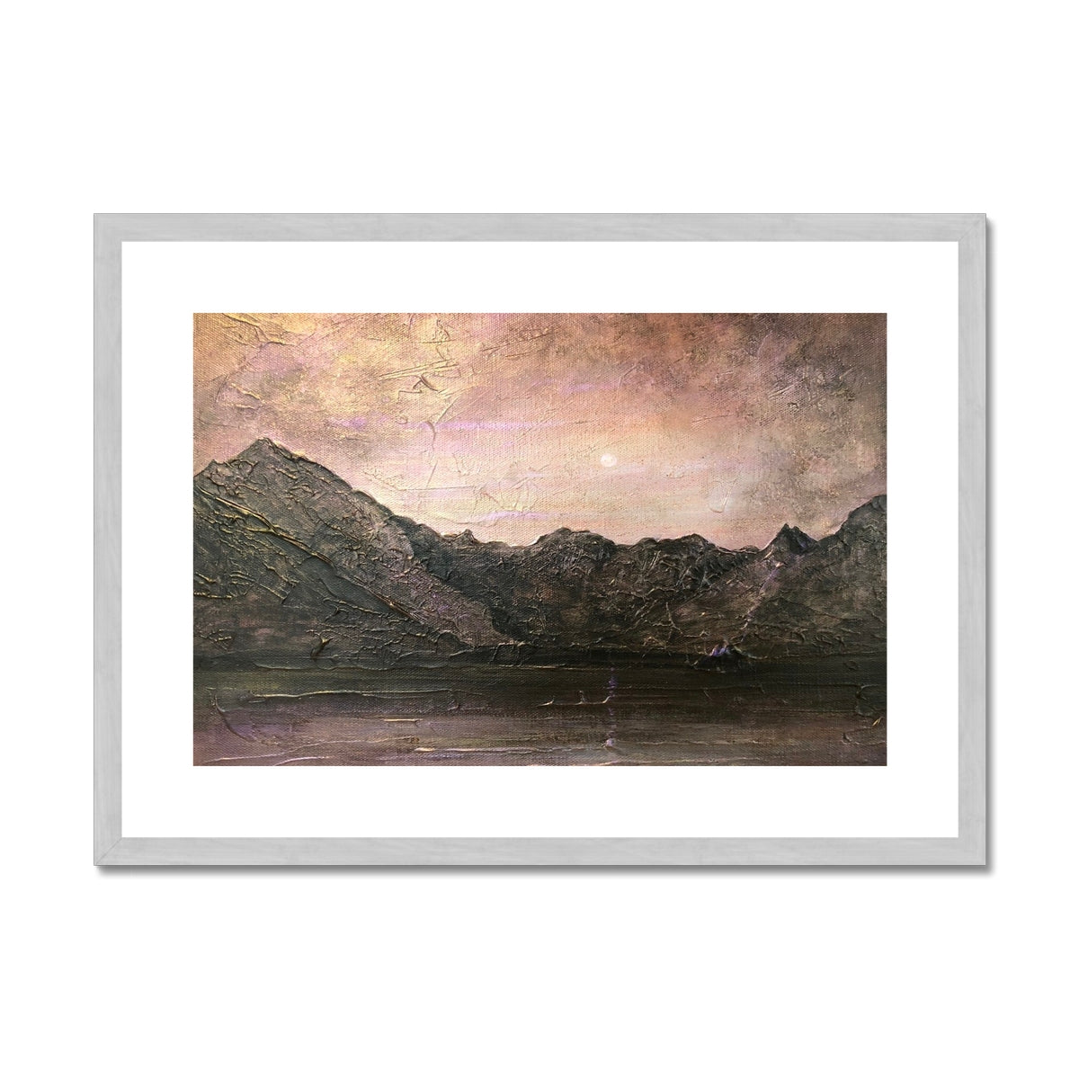 Dubh Ridge Moonlight Antique Framed & Mounted Print