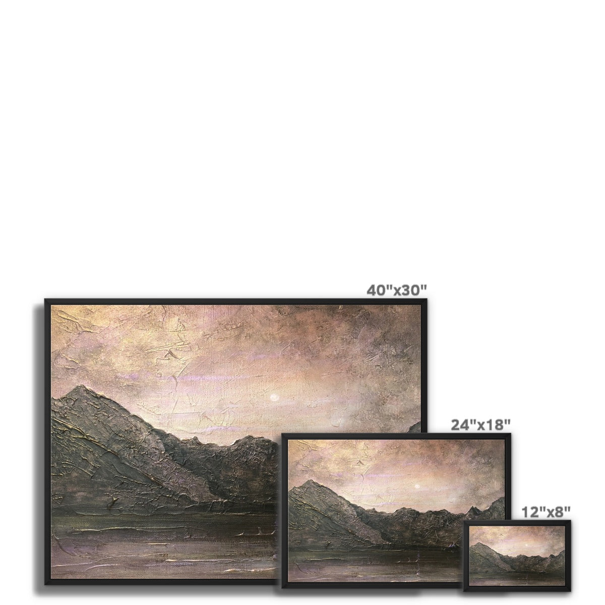 Dubh Ridge Moonlight Framed Canvas