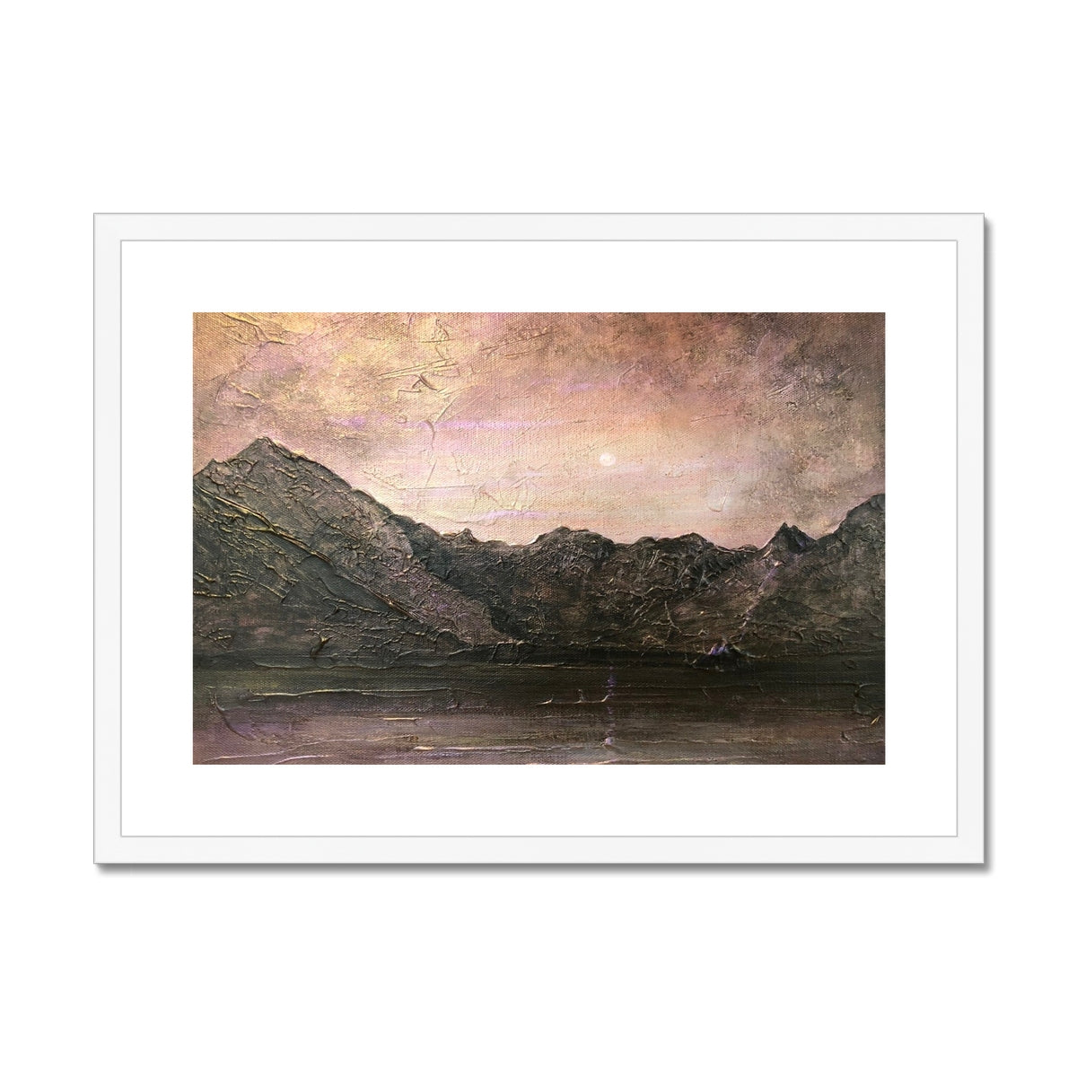Dubh Ridge Moonlight Framed & Mounted Print