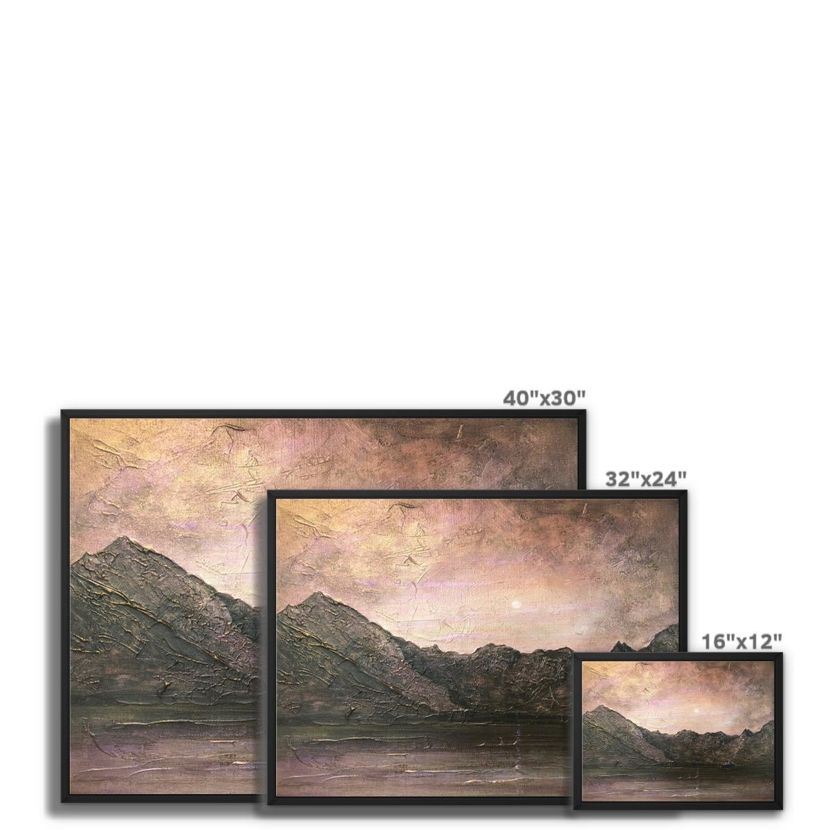 Dubh Ridge Moonlight Skye Painting | Framed Canvas Prints From Scotland