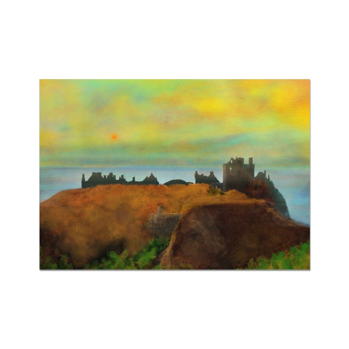 Dunnottar Castle Dusk Dusk Painting | Fine Art Prints From Scotland