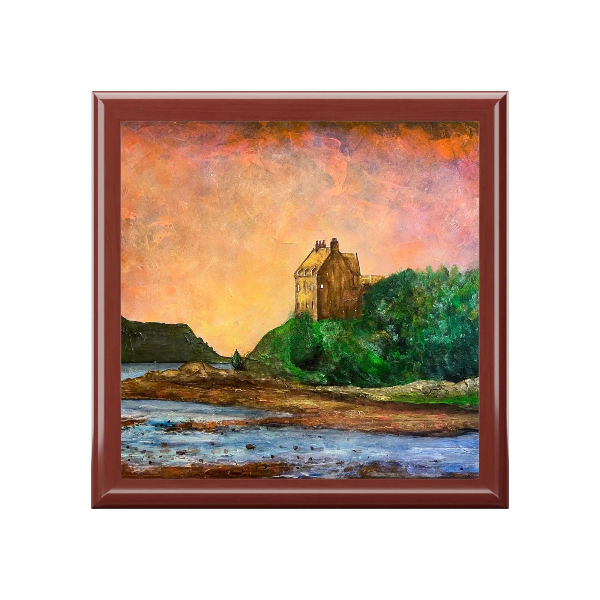 Duntrune Castle | Art Jewellery Box | Scotland - Historic & Iconic Gallery Worldwide Shipping Framed Painting Castle Scottish Castles