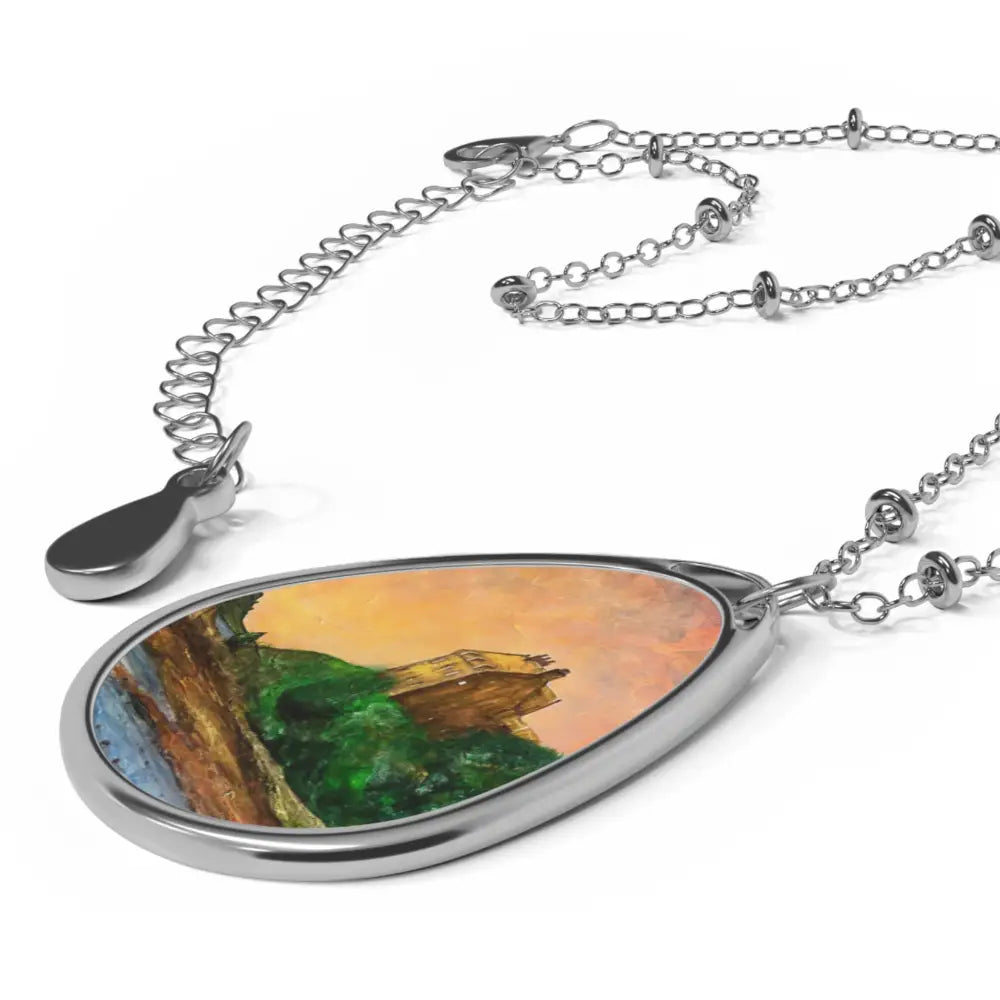 Ellipse Art Necklace Duntrune Castle Inspired