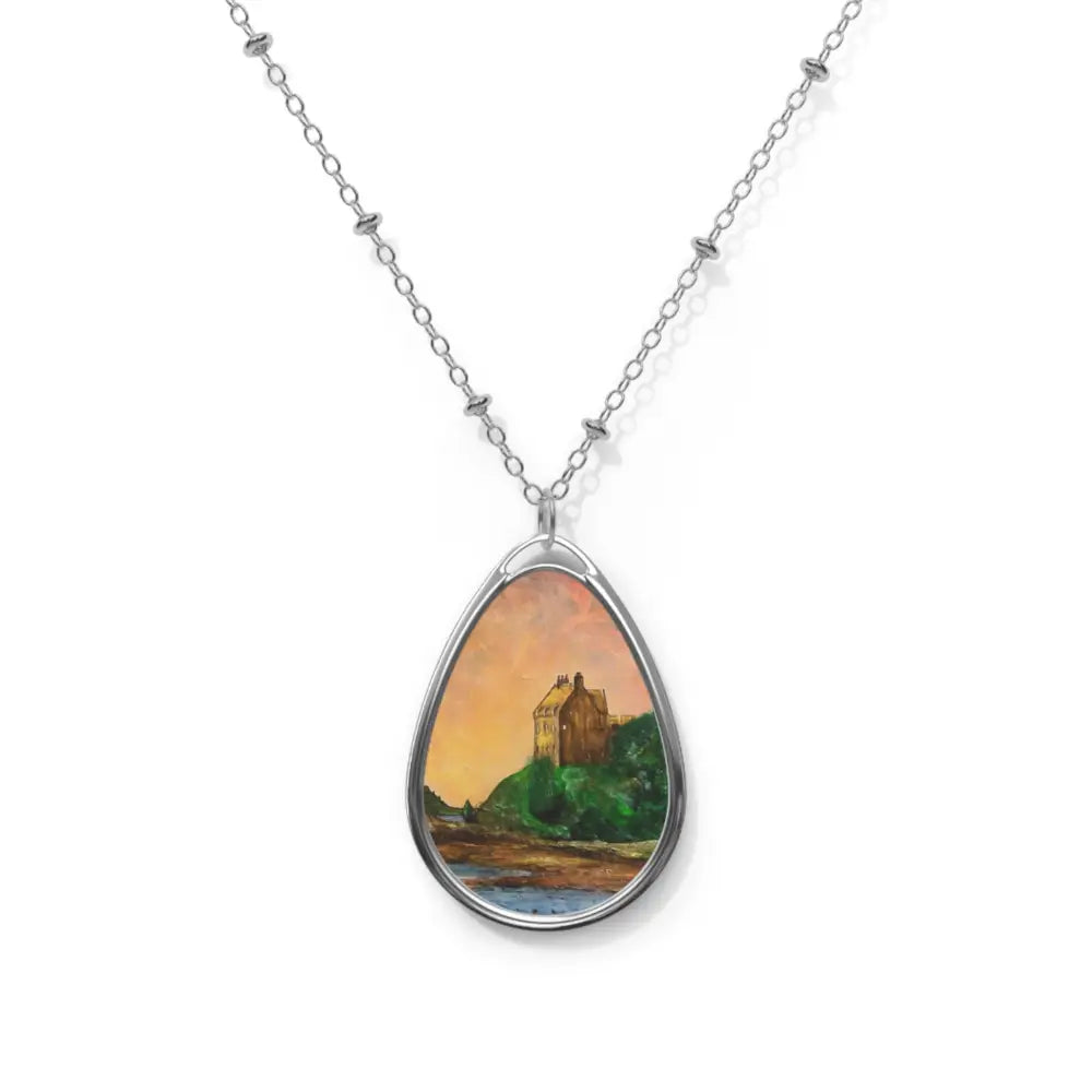 Ellipse Art Necklace Duntrune Castle Inspired