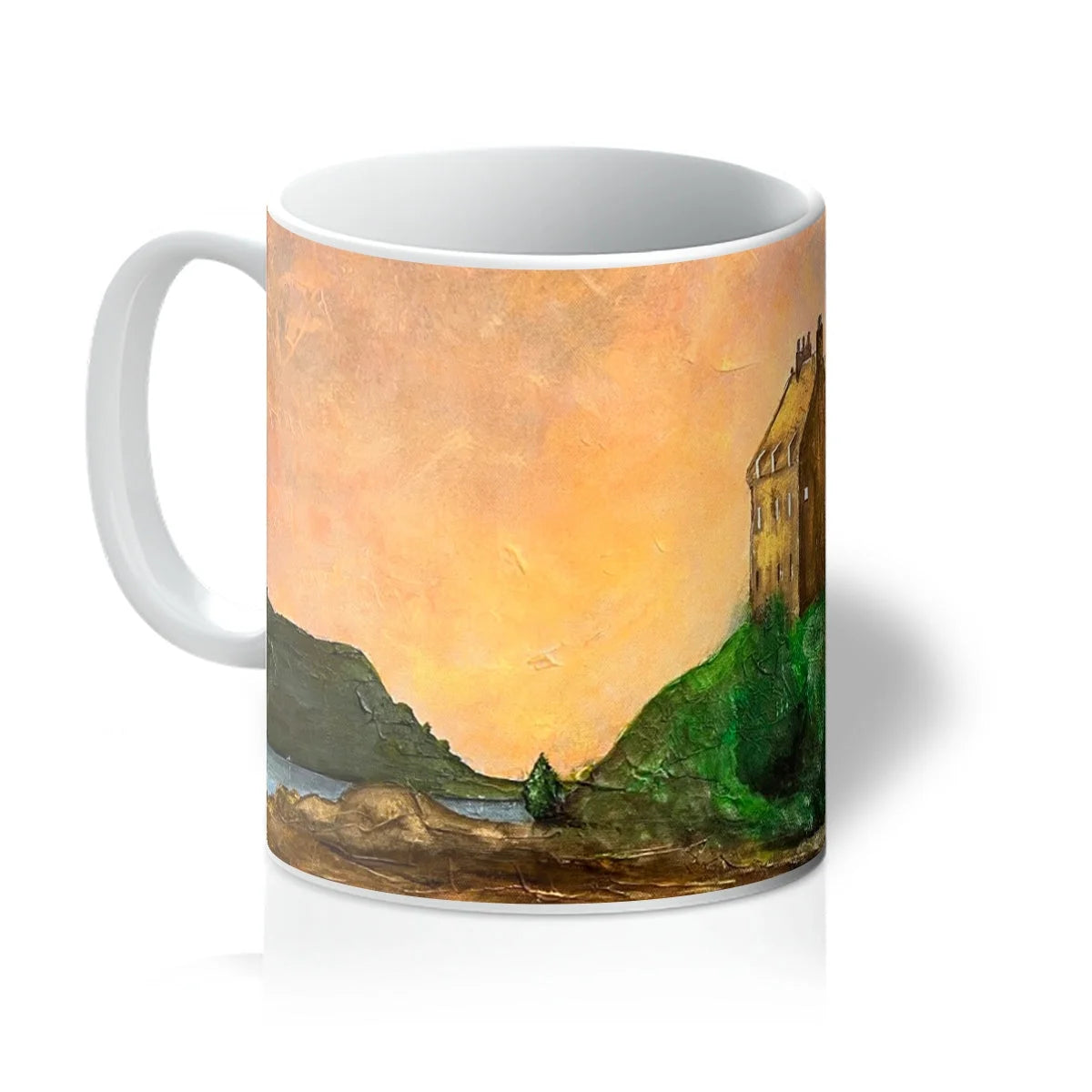 Duntrune Castle Mug - Historic & Iconic Art Gallery Scotland Worldwide Shipping White Ceramic Mug Scottish Castles Paintings and Fine