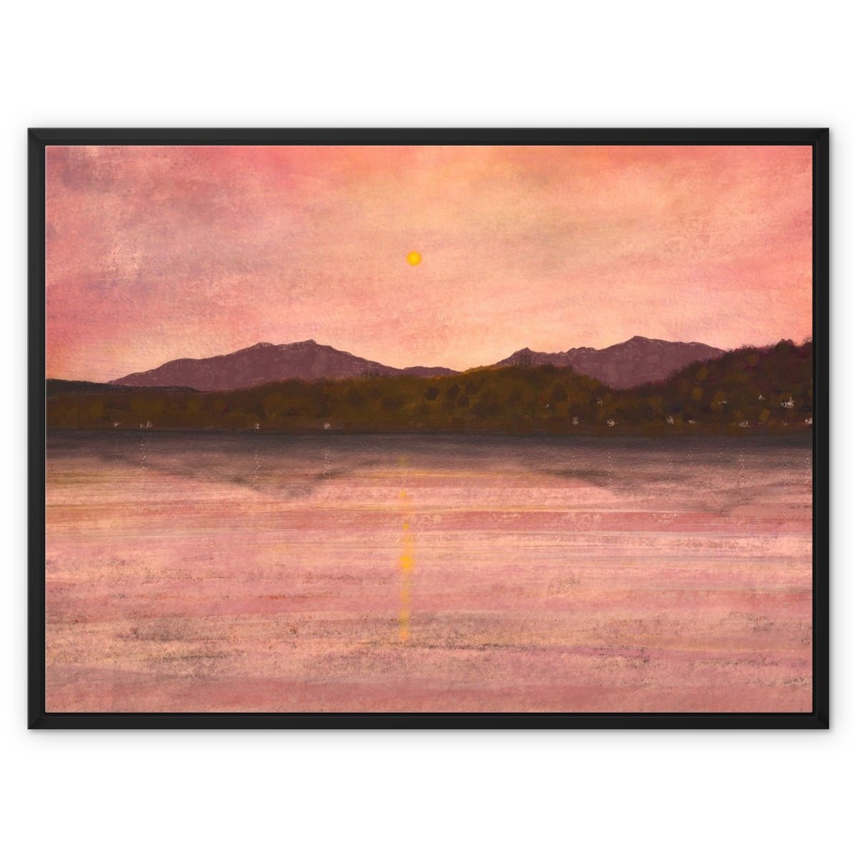 Dusk Over Arran & Bute Painting | Framed Canvas From Scotland