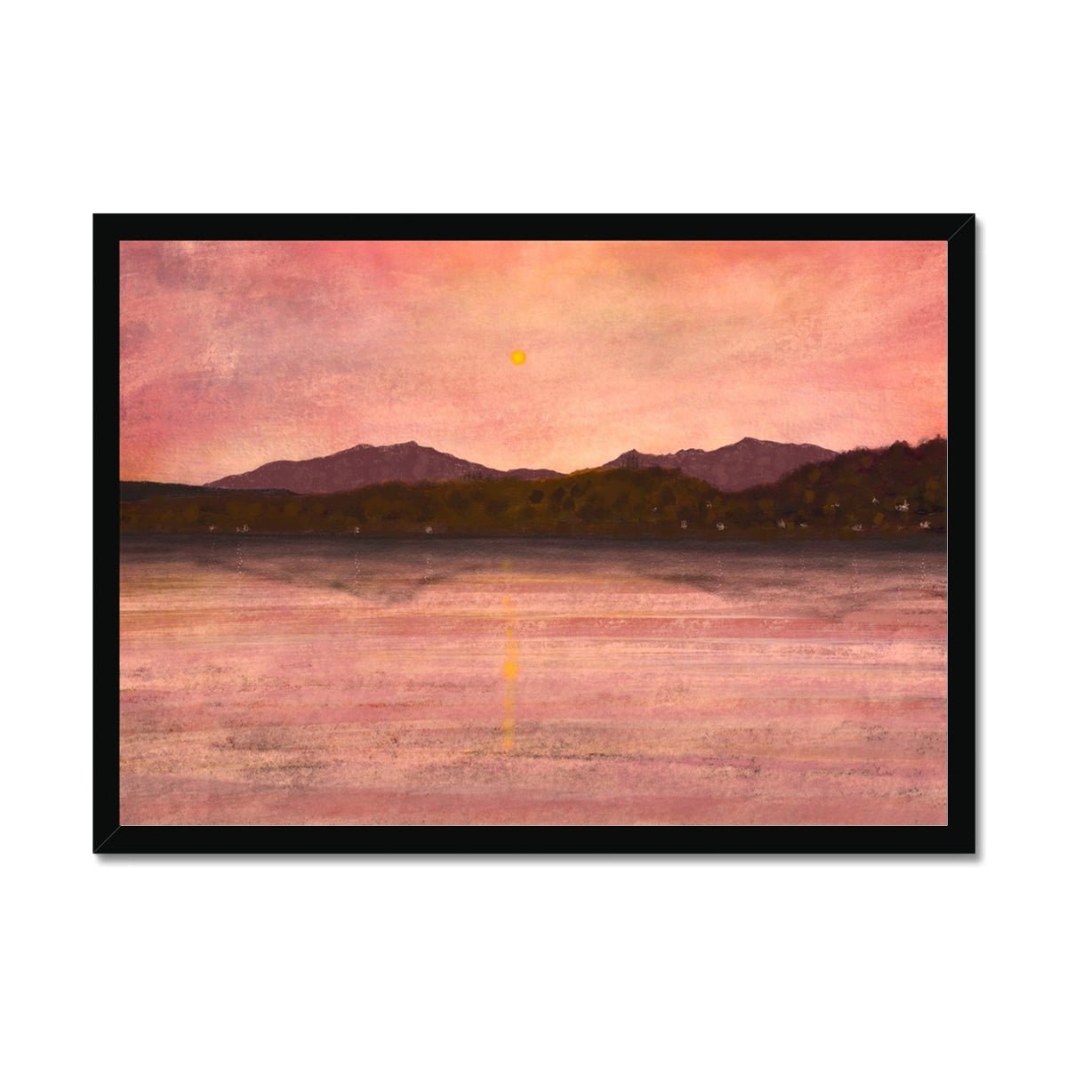 Dusk Over Arran & Bute Painting | Framed Prints From Scotland