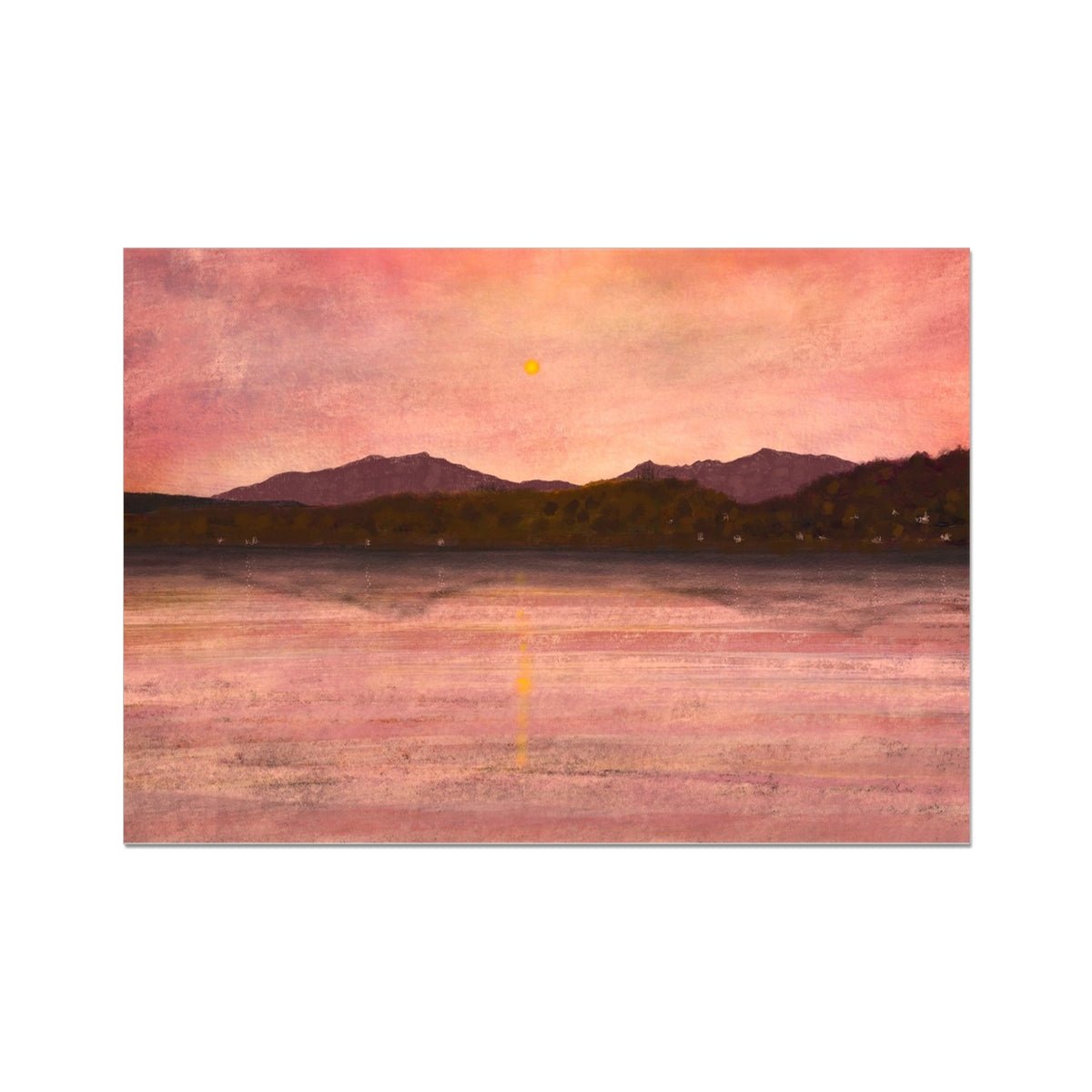 Dusk Over Arran & Bute Painting | Signed Art Prints From Scotland | By Scottish Artist Hunter