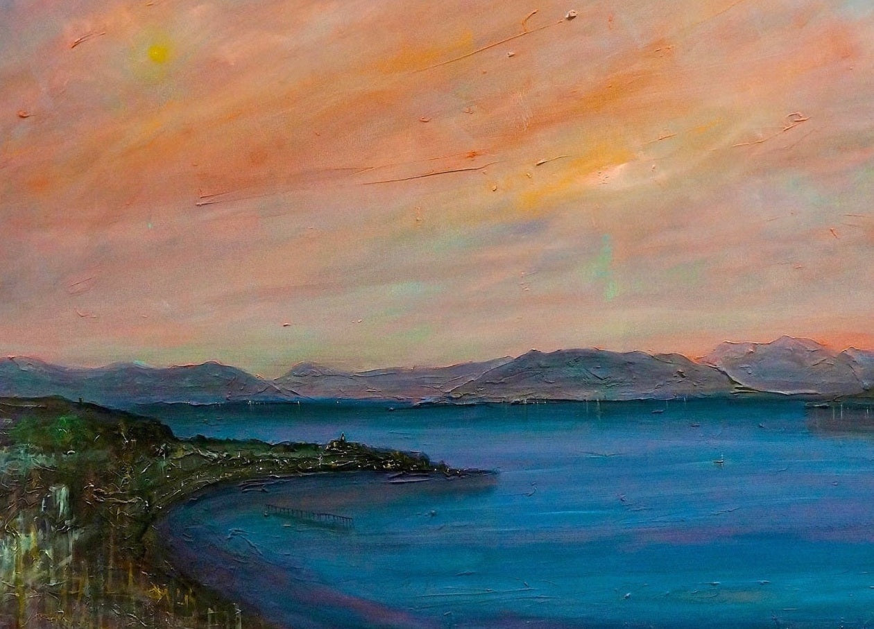 Impressionistic coastal landscape painting from Gourock art prints collection