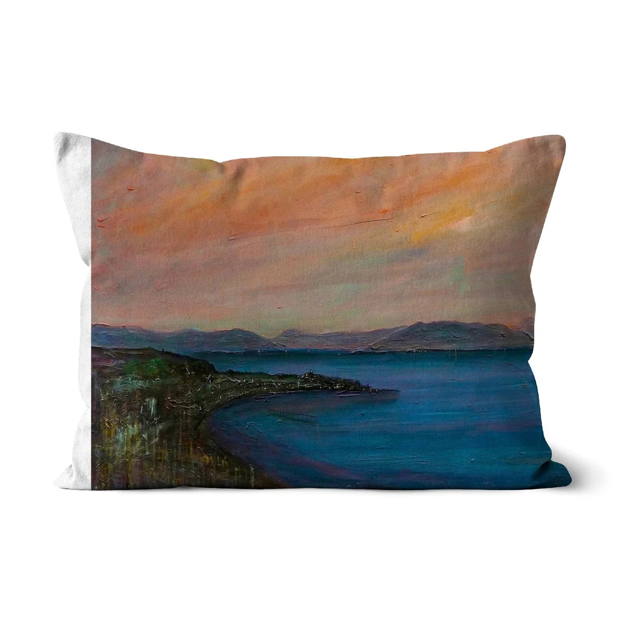 Dusk Over Gourock Cushion - River Clyde Art Gallery Scotland Worldwide Shipping Scottish Prints