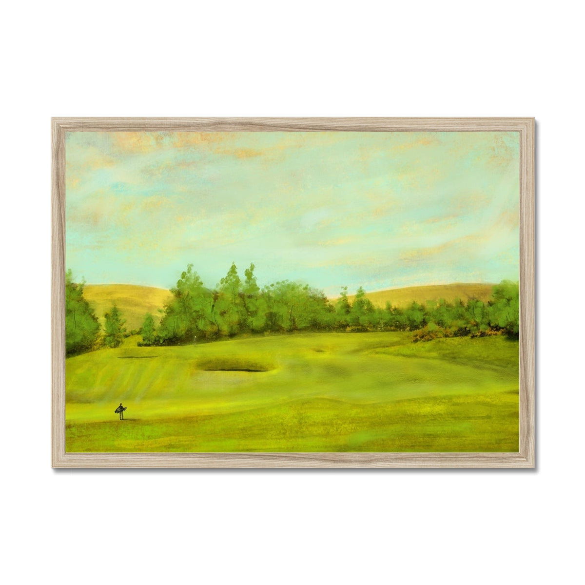 Gleneagles King's Golf Course, The 1st Painting | Framed Print