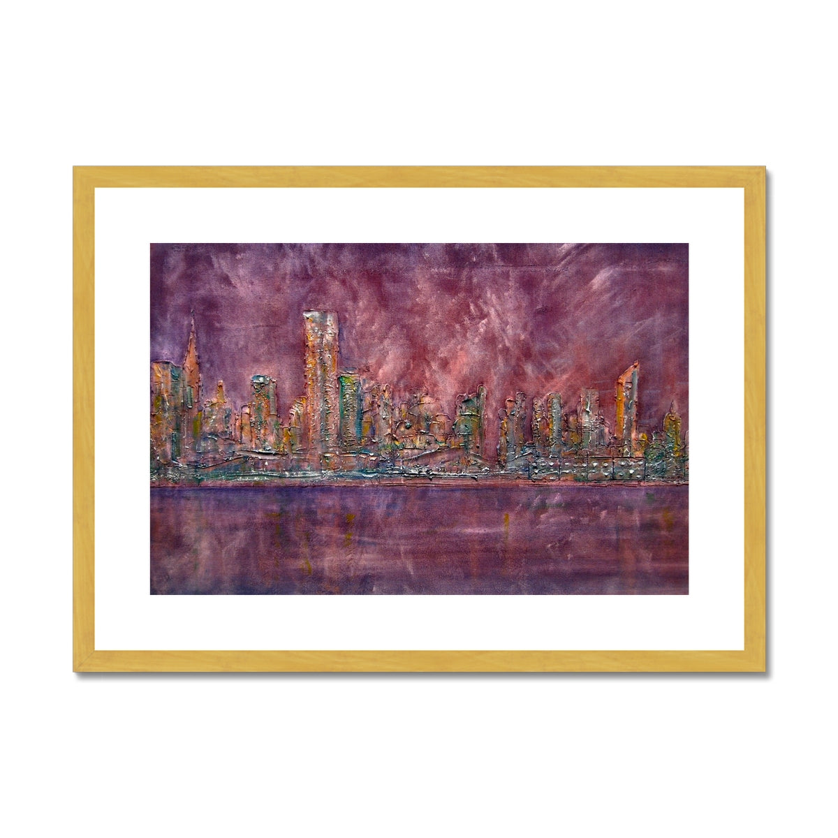 East Side Snow New York Painting | Antique Framed & Mounted Prints From Scotland