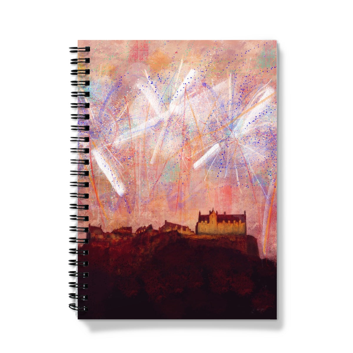 Edinburgh Castle Fireworks Art Gifts Notebook