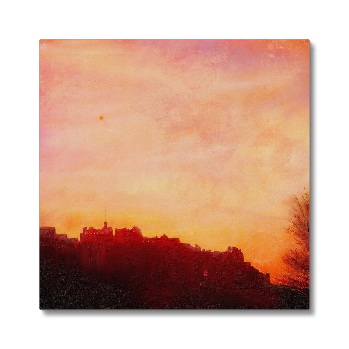 Edinburgh Castle Sunset Painting | Canvas Prints From Scotland