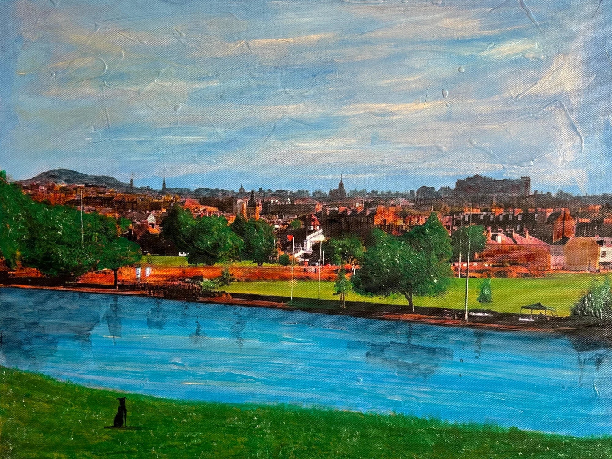 Edinburgh from Inverleith - & Glasgow Art Gallery Scotland Worldwide Shipping Cityscape Oil Painting Kevin Hunter Portfolio Giclee Prints