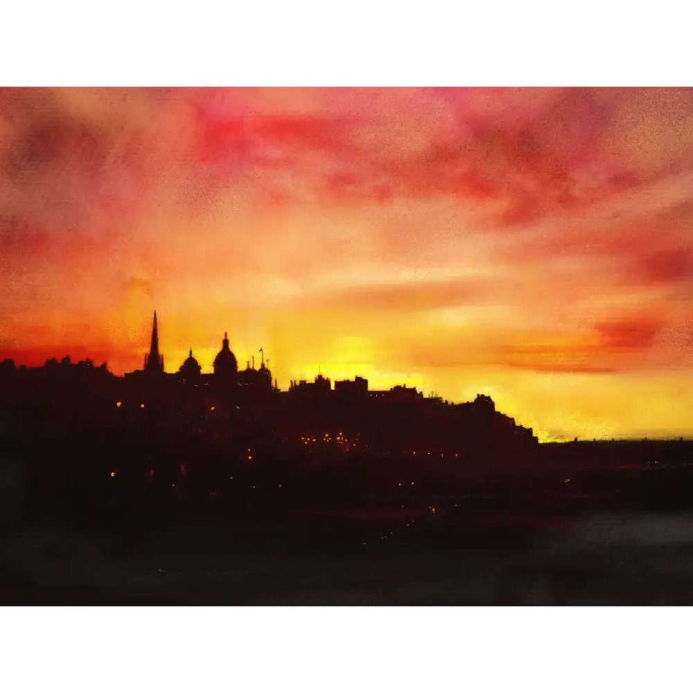 Edinburgh Sunset Art Prints