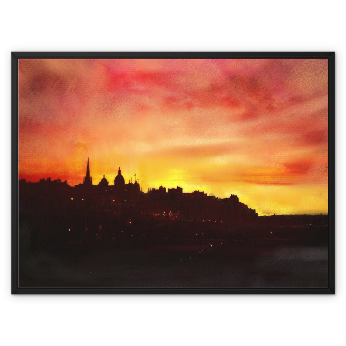 Edinburgh Sunset Painting | Framed Canvas From Scotland