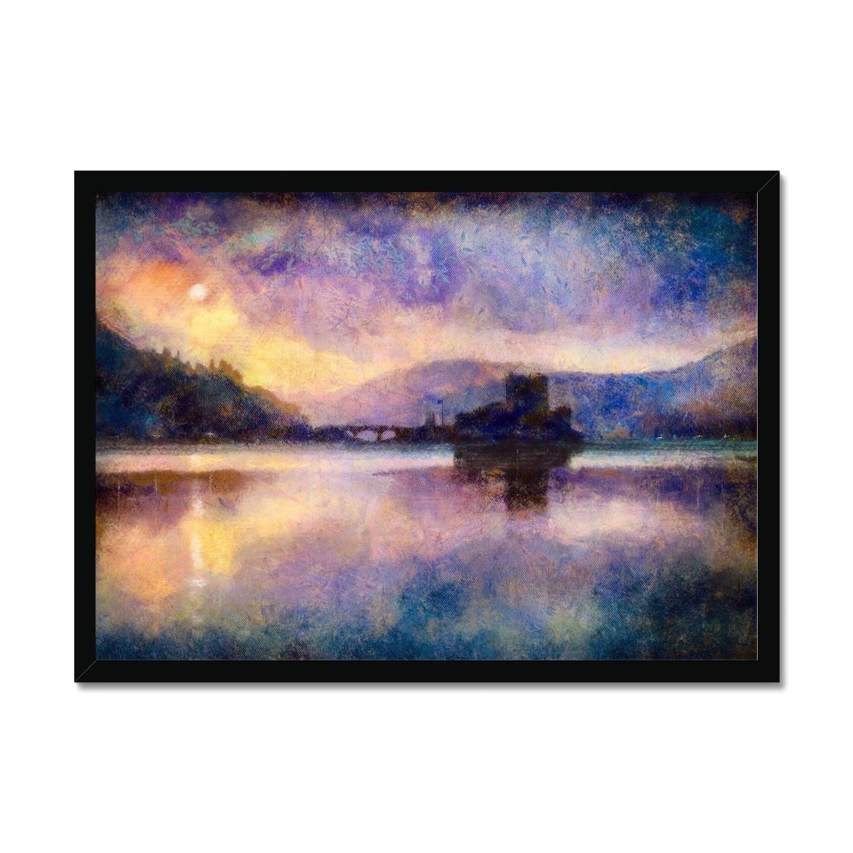 Eilean Donan Castle Moonlight Painting | Framed Prints From Scotland