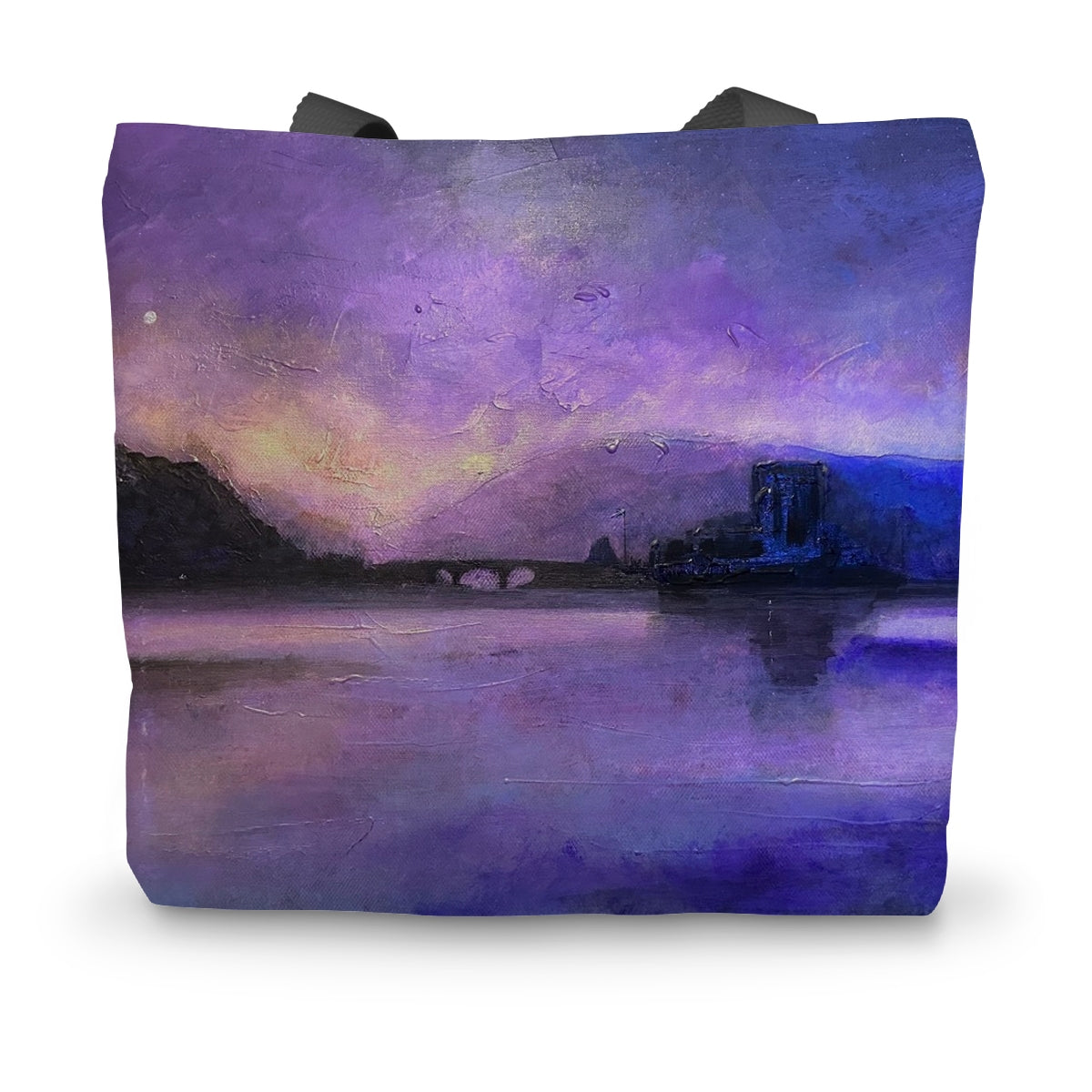 Eilean Donan Castle Moonset Art Gifts Canvas Tote Bag