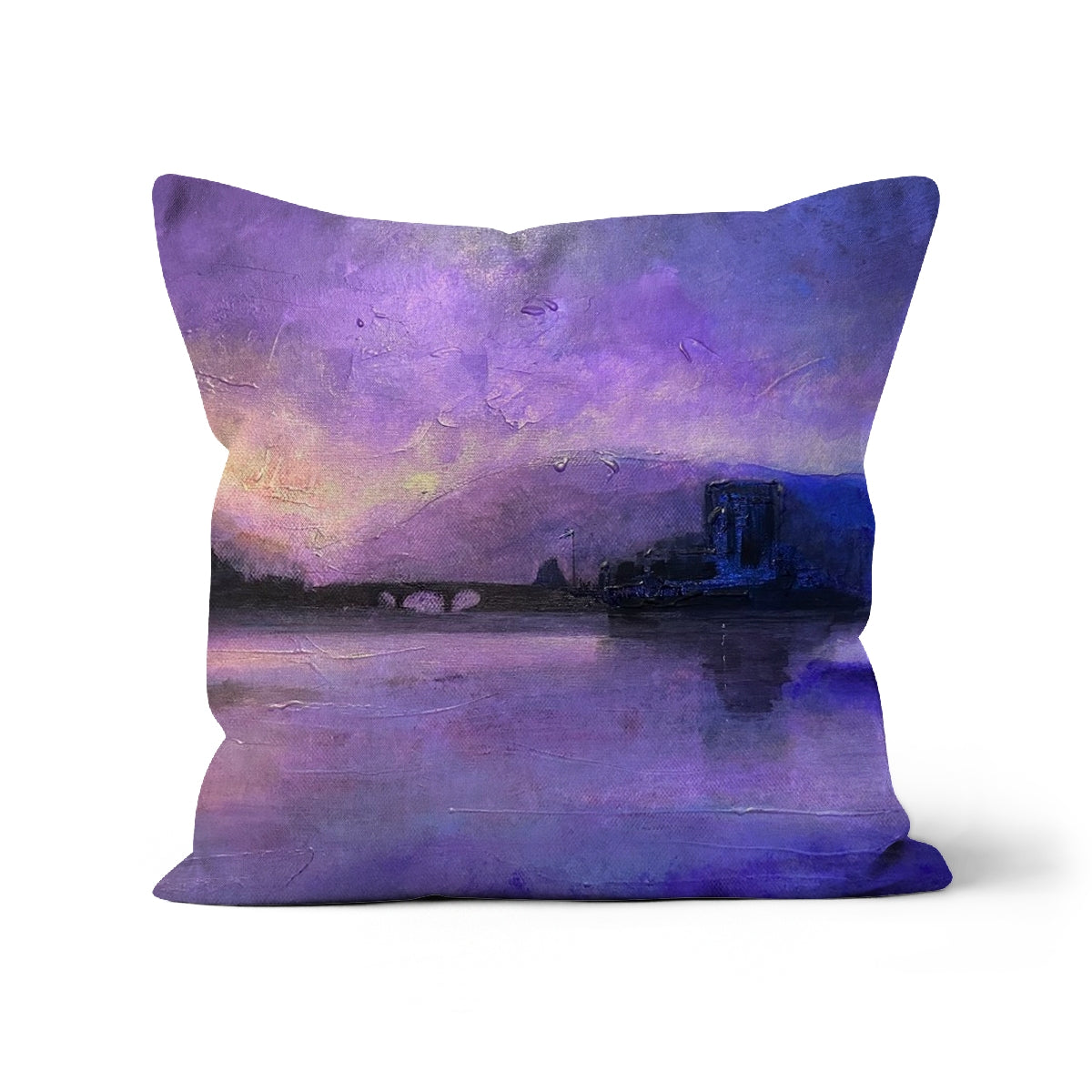 Eilean Donan Castle Moonset Art Gifts Cushion