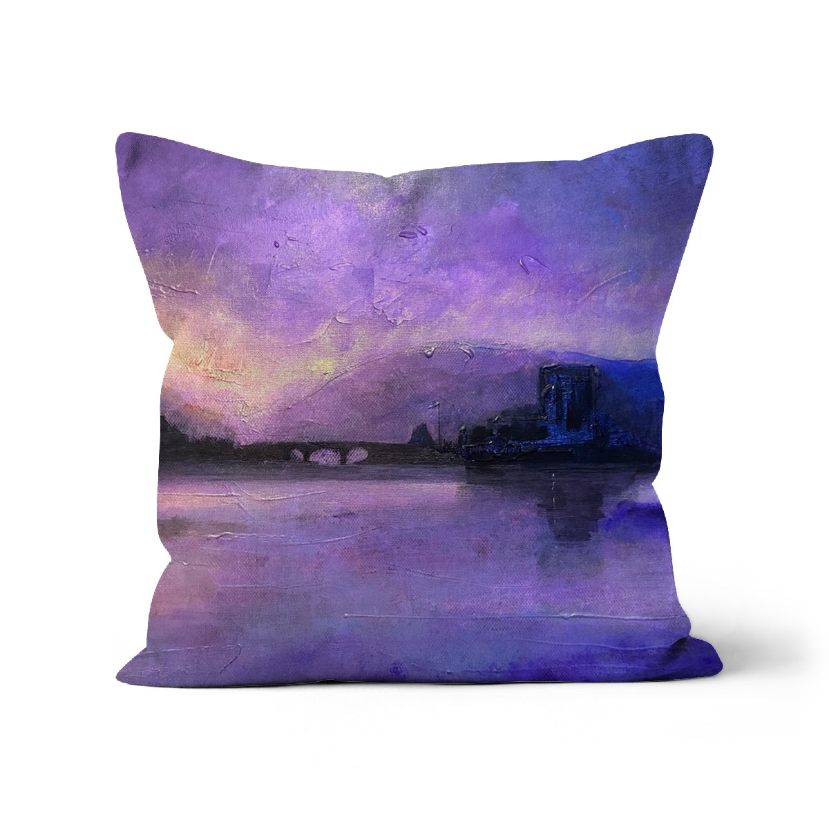 Eilean Donan Castle Moonset Art Gifts Cushion