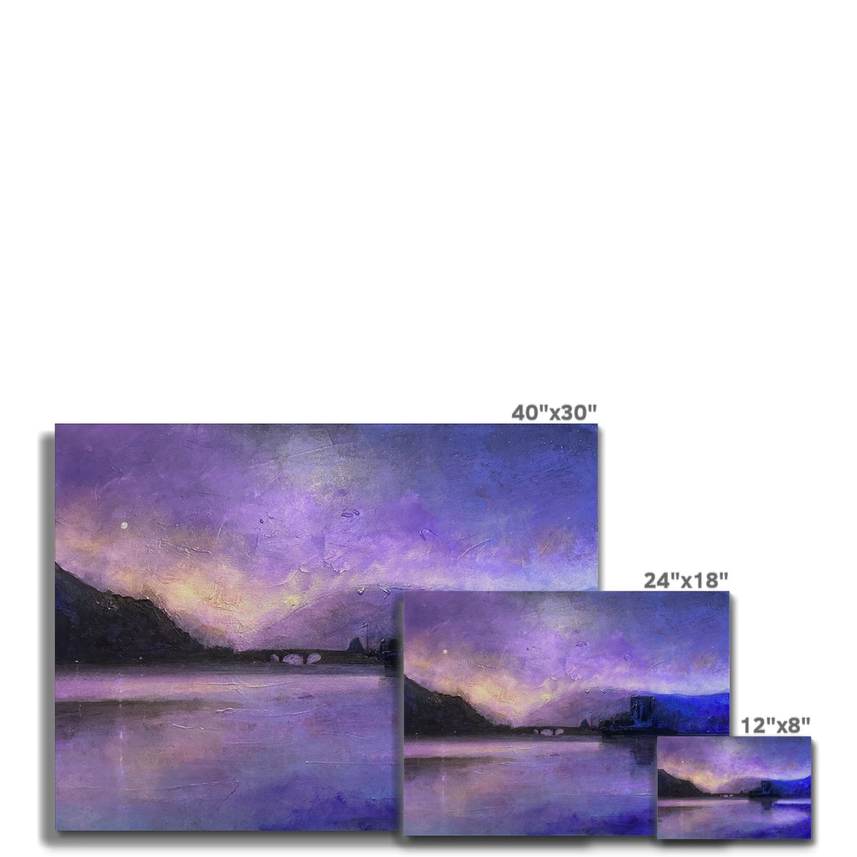 Eilean Donan Castle Moonset Painting | Canvas From Scotland