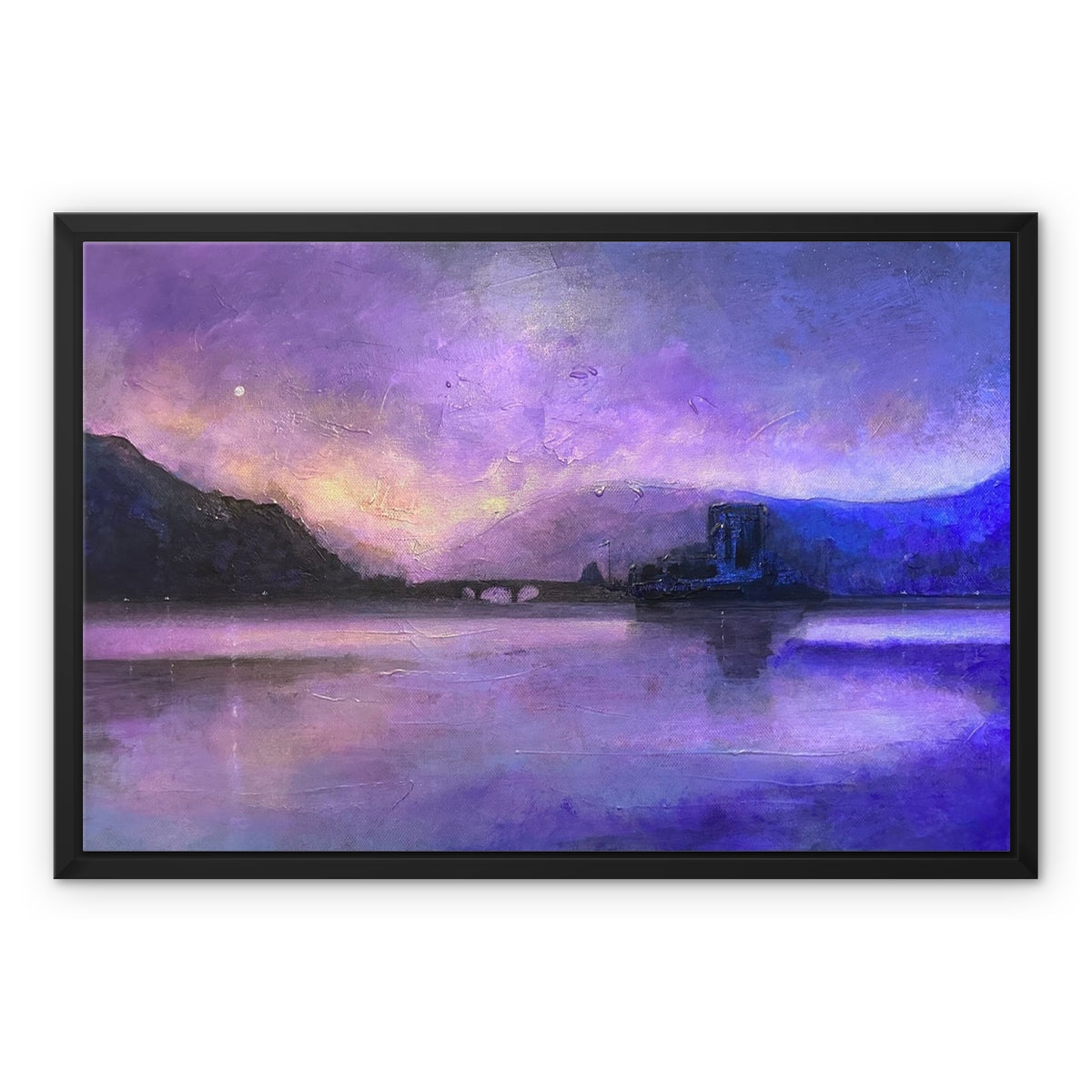 Eilean Donan Castle Moonset Painting | Framed Canvas From Scotland