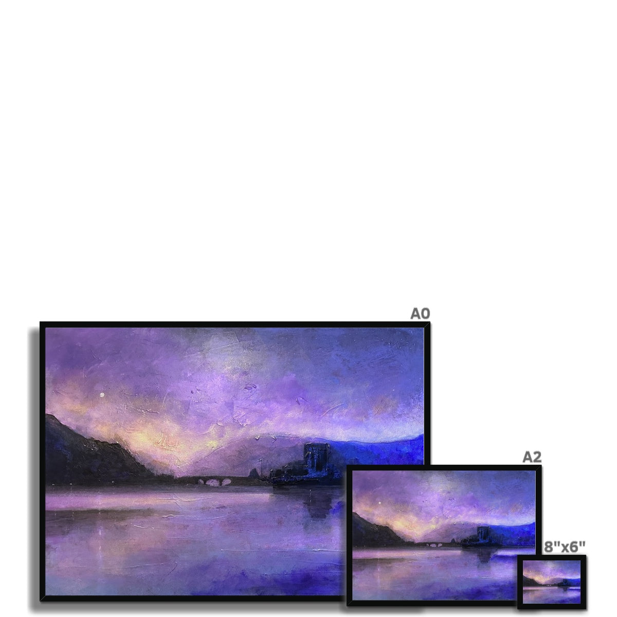 Eilean Donan Castle Moonset Painting | Framed Prints From Scotland