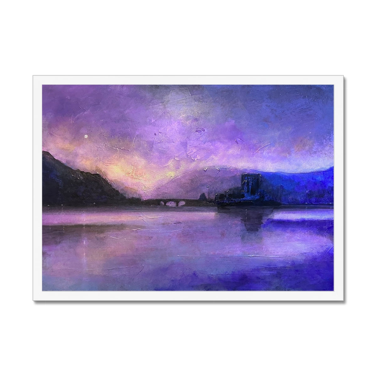 Eilean Donan Castle Moonset Painting | Framed Prints From Scotland