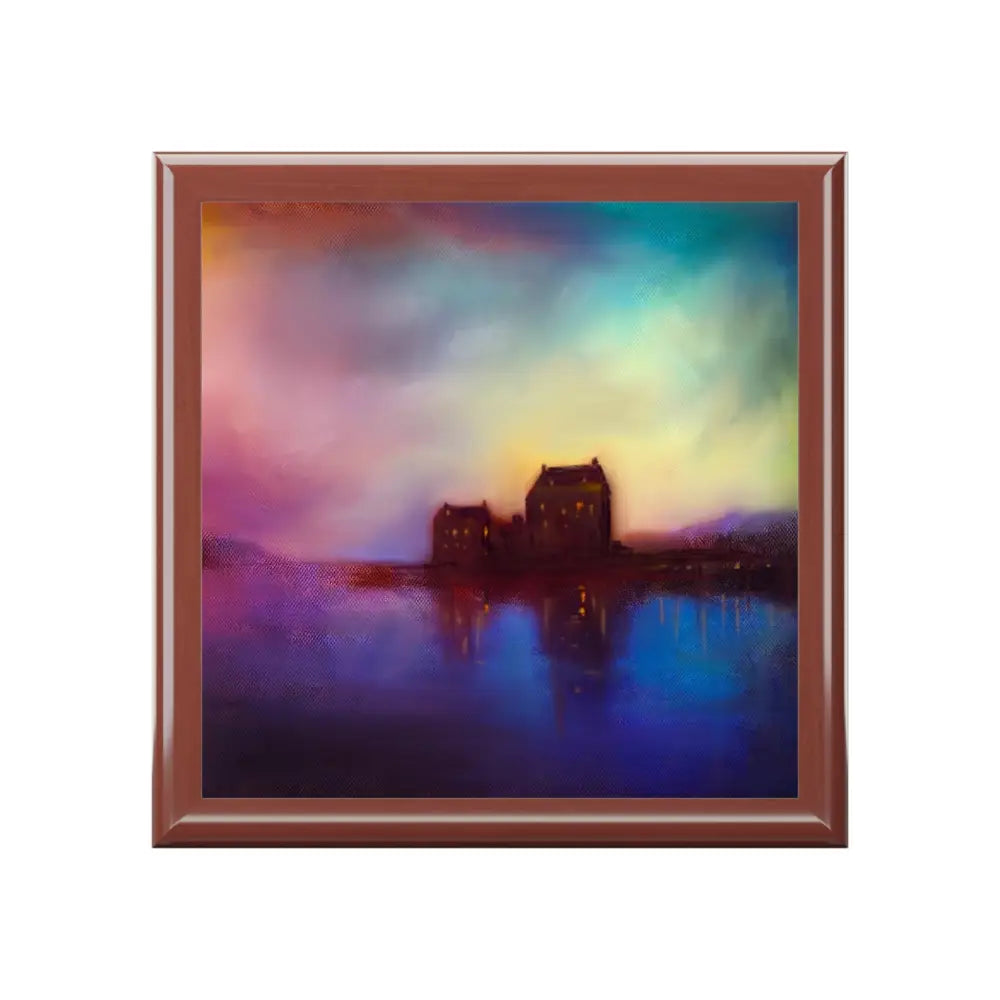 Eilean Donan Castle Sunset Art Jewellery Box