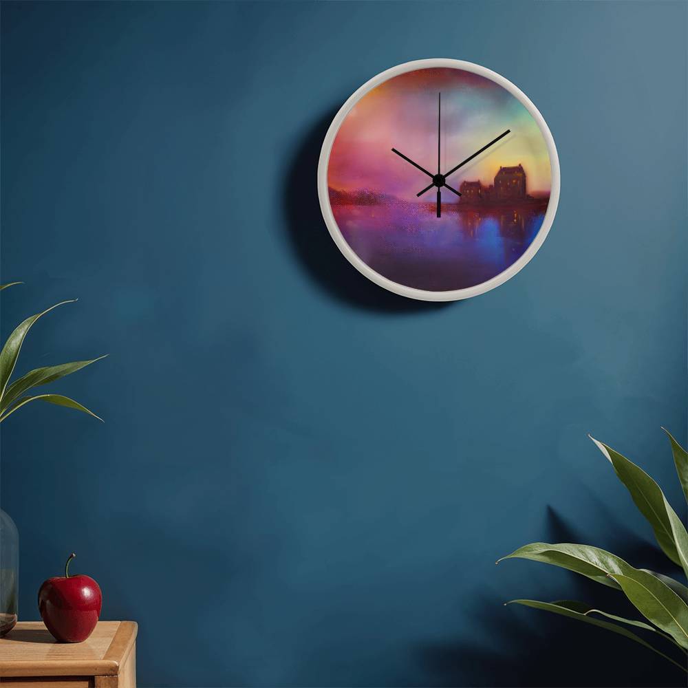 Eilean Donan Castle Sunset | Wall Art Clock | Scotland