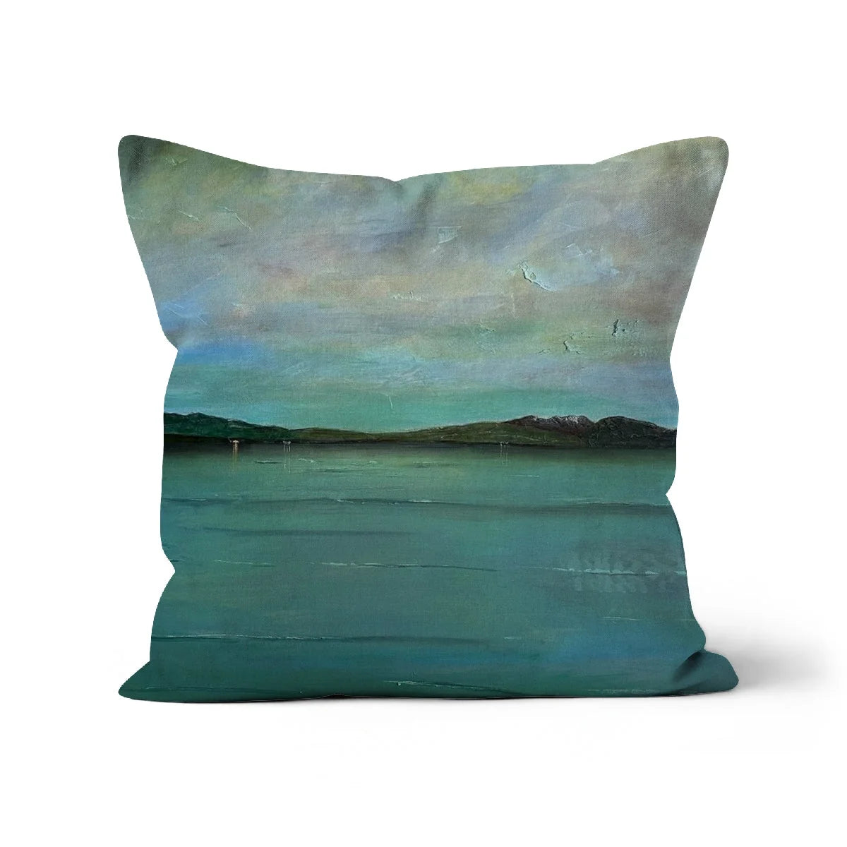An Emerald Loch Lomond Cushion - Lochs & Mountains Art Gallery Scotland Worldwide Shipping Scottish and Paintings Prints by Artist Hunter